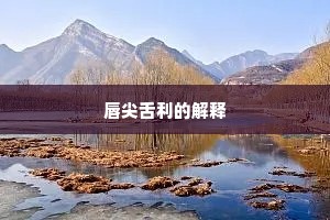 唇尖舌利的解释