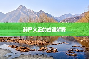 辞严义正的成语解释