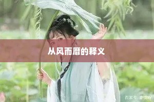 从风而靡的释义