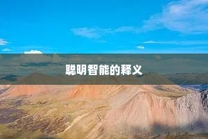 聪明智能的释义