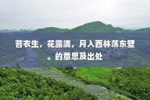 九天青女曳裾带，笑抛珠露成飞花。上一句是什么？