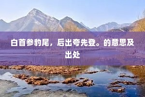 逆境俯首，进取者无畏——霍尔曼箴言下的坚韧人生