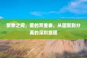 聚散之间，爱的双重奏，从团聚到分离的深刻旅程