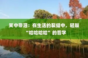 笑中带泪：在生活的裂缝中，轻敲“哈哈哈哈”的哲学