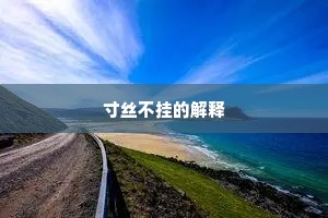 寸丝不挂的解释
