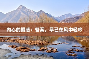内心的疑惑：答案，早已在风中轻吟