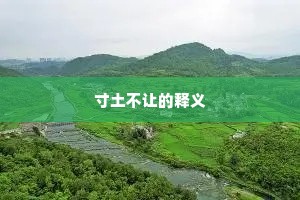 寸土不让的释义