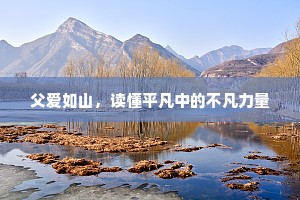 父爱如山，读懂平凡中的不凡力量