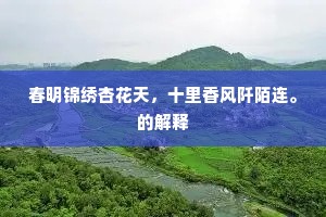 还记取、垂柳堤边，摇荡春风影里。的意思及出处