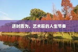 适时而为，艺术般的人生节奏