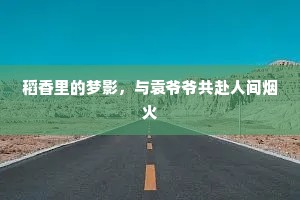 稻香里的梦影，与袁爷爷共赴人间烟火