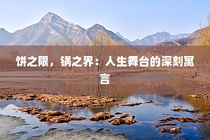 饼之限，锅之界：人生舞台的深刻寓言