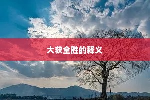 大获全胜的释义