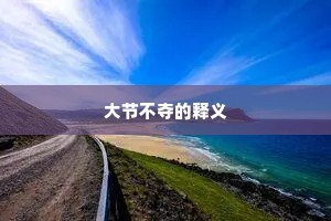 大节不夺的释义