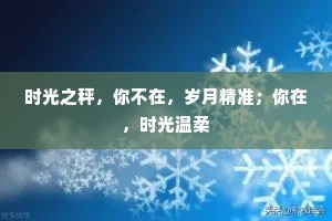 时光之秤，你不在，岁月精准；你在，时光温柔