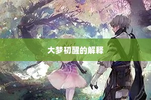 大梦初醒的解释