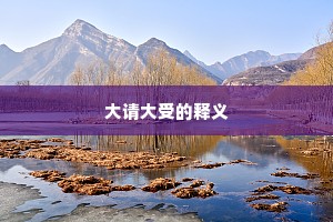 大请大受的释义