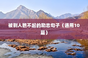 鞭辟入里的励志语录 八