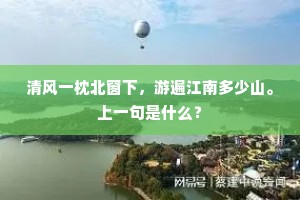 个中饶野趣，此外少知音。全诗是什么？