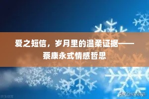 爱之短信，岁月里的温柔证据——蔡康永式情感哲思