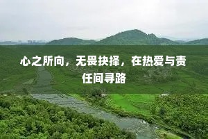心之所向，无畏抉择，在热爱与责任间寻路