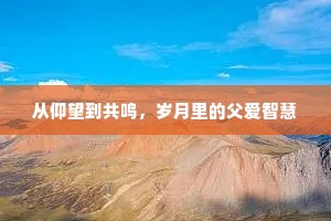 从仰望到共鸣，岁月里的父爱智慧