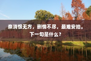 曲栏小苑薰风至。苔痕净、雨色朝来初霁。下一句是什么？