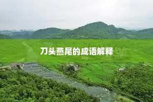 刀头燕尾的成语解释