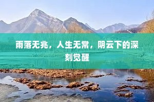 雨落无兆，人生无常，阴云下的深刻觉醒