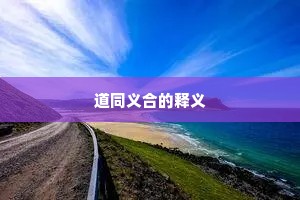 道同义合的释义