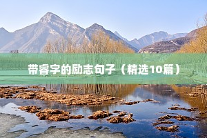 励志语录大全 正能量（精选8篇）