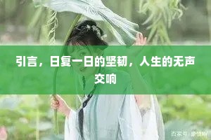 引言，日复一日的坚韧，人生的无声交响