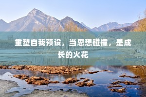 重塑自我预设，当思想碰撞，是成长的火花
