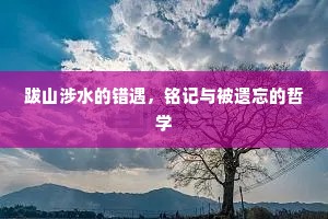 跋山涉水的错遇，铭记与被遗忘的哲学