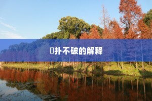 攧扑不破的解释