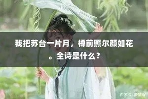 已料生涯事，只应持钓竿。上一句是什么？