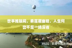 世事推敲间，委屈藏幽暗，人生何尝不是一场深省