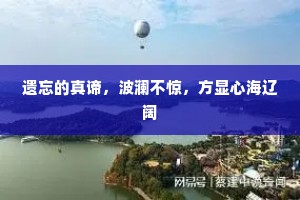 遗忘的真谛，波澜不惊，方显心海辽阔