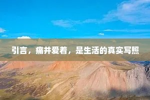 引言，痛并爱着，是生活的真实写照