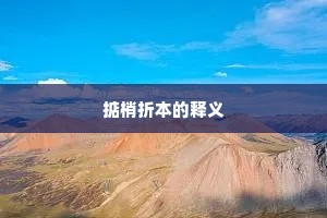 掂梢折本的释义