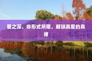 爱之深，非形式所限，解锁真爱的真谛