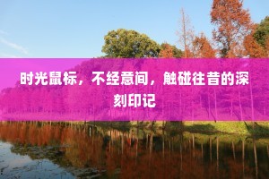 时光鼠标，不经意间，触碰往昔的深刻印记
