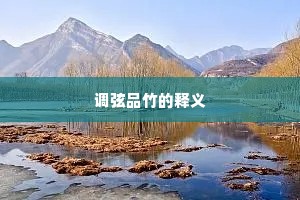 调弦品竹的释义