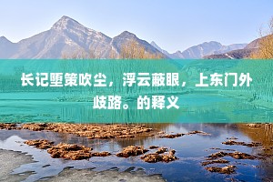 午枕孤眠魂梦惊，梦君来别如平生。的意思及出处