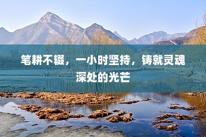 笔耕不辍，一小时坚持，铸就灵魂深处的光芒