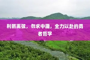 利箭离弦，勿求中庸，全力以赴的勇者哲学