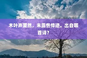 九派浔阳会，千峰天柱孤。下一句是什么？