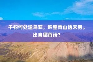 灭虏区区计本疏，水边乔木拥茅庐。的解释