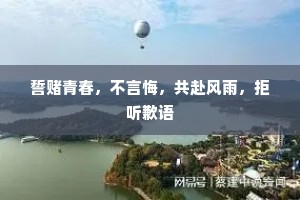 誓赌青春，不言悔，共赴风雨，拒听歉语