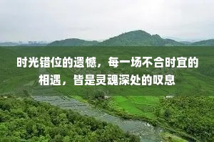 时光错位的遗憾，每一场不合时宜的相遇，皆是灵魂深处的叹息